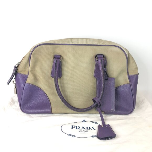 Prada Purple Brown Tote (Gently Used) - Picture 1 of 15
